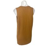 Mango MNG Tan Caramel Sleeveless V Neck Button Up Vest Tank Mini Dress Size S Photo 1