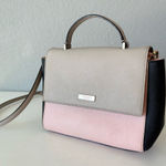 Kate Spade  Cow Hide Leather Crossbody Bag Pink Gray Black Handbag Shoulder Bag Photo 0