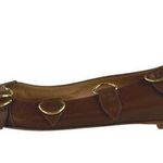 Gianvito Rossi  Brown Leather Pointed Toe Buckle Strap Slip On Ballet Flats US 10 Photo 0