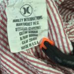 Hurley  Striped Seersucker Bermuda Shorts Pink White Cotton Blend USA Juniors 5 Photo 12