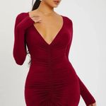 SheIn Ruched Drawstring Knot Bodycon Dress Photo 0