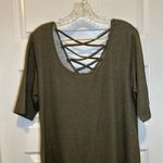 Just Found Green Knit Scoop Neck Short Sleeve Dress 2X Photo 4