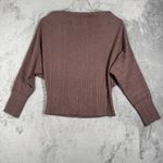 BKE  Sweater Womens M Brown‎ Ribbed Knit Off Shoulder Dolman Sleeve Cozy Chic Photo 2