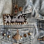 Custom Made Battle Vest Def Leopard 170 Studs Patches Rock Metal Denim Jacket M Blue Size M Photo 3