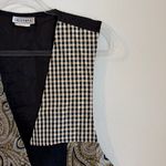 Vintage Mirrors Black & Gold Patchwork Vest Size M Photo 2