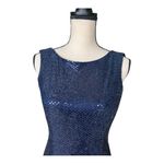 Be Smart Vintage 80s Blue Sequins Dress Made In USA Size M Size M Photo 5