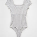 American Eagle Short Sleeve Square Neck Bow Bodysuit Photo 1