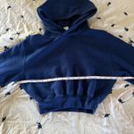 Aritzia Cozy Sweatfleece Perfect Crop Hoodie Byron Blue Photo 2