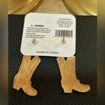 Pink Cowboy Boot Earrings with Rhinestones NWT Photo 1