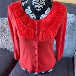New York And Company Orange Cardigan Size M Photo 0