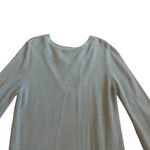 Free People  Light Teal Blue Long Tunic Sweater Criss Cross Stretch Large Women's Photo 7