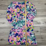 Lilly Pulitzer Amberly Swing Iris Blue Casa Azul T-Shirt Shift Swing Dress Sz M Photo 3