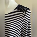 New Direction  Blue & White Stripes With Shoulder Lace Front Is Shorter S… Photo 4