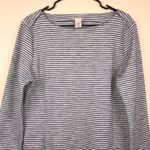 Duluth Trading Co Women’s Striped Gray and Black Long Sleeve Sweater Dress Size L Photo 1