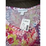 Fashion Bug NWT  Women's Multicolor Short sleeve Top‎ size Large Photo 2