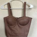 Shinestar Leather Crop Top Photo 1