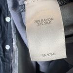 J. Jill Velvet Long Sleeve Button Down Shirt Womens L Blue Soft Dark Academia Size L Photo 5