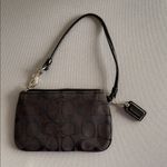 Coach  Black and Brown Signature Wristlet Photo 0