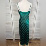 Victoria's Secret Vintage 90's (Gold Label) Satin Nightgown Green Tonal Stripe-M Photo 1