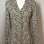 Doncaster Zebra animal print tailored fit jacket black white size 4 Photo 0