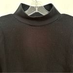 Aerie Blizzard Waffle Mockneck T-Shirt Womens Large Black Cropped Preppy Classic Photo 7