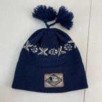 Vintage Adult dark blue Mickey patch tassel knit beanie‎ hat winter accessories Photo 0