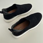 Via Spiga Shoes Womens 9 Black Suede Leather Slip On Sneaker Minimalist EU39 Photo 6