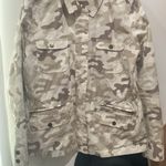 Rachel Hollis tan camo jacket 100% cotton Photo 1
