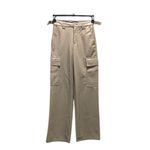 ASOS Faux Leather Cargo Trousers Muted Mushroom Size 2 Photo 3