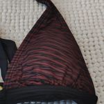 Swim Systems Black Maroon Bikini Top Swimsuit Size Small NWT #7318 Brown Photo 3