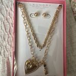 Laundry by Shelli Segal Gold Layered Necklace and Earring Set Photo 0