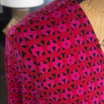 Leota Pink and Red Geometric Print Wrap Jersey Knit Dress – Size M Photo 3