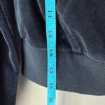 Brandy Melville John Galt Cropped Velour Navy Full Zip Hoodie Photo 9