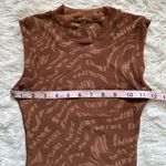 SKIMS Bodysuit Summer Mesh Mock Neck Sleeveless Sheer Latte Swirl Brown XS Photo 9