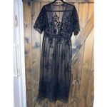 Blashe Sheer Duster Kimono Robe Black Size L Photo 2