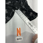Womans Chaus Ny Medium Black White Floral Pull Over Scoop Neck Blouse Photo 6