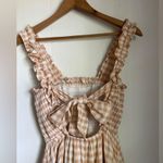 Mable Tan Gingham Check Ruffle Skirt Sundress Sz L Girly Picnic Coastal Cowgirl Size L Photo 10