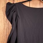 SheIn  Curve Blouse 2x Black Puff Shoulders Sweetheart Neckline Flowy Waist Photo 5