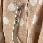 ASOS Tan With White Polka Dots Linen Blend Halter Top Belted Waist Dress Size 4 Photo 2