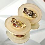 Givenchy Couture Rare Vintage Frosted Lucite & Pink Sapphire stones Clip-On Earrings Photo 6