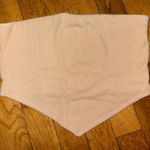 Cream cropped tube top Tan Photo 0