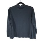L.L.Bean Womens Interlock Mock-Turtleneck Top Long Sleeve Black L Photo 1
