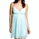 EXPRESS Mint Crochet Babydoll Summer Dress Photo 1