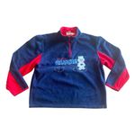 Care Bears vintage Grumpy Bear Get Off My Cloud 1/4 zip fleece pullover blue red Size XL Photo 2