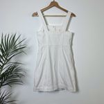 Madewell  Denim Square-Neck Sleeveless Mini Dress in Tile White Photo 5
