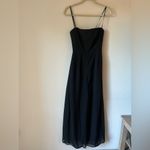 XScape  Women’s Black Strapless Wide Leg Sheer Overlay Cocktail Jumpsuit Size 2P Photo 3