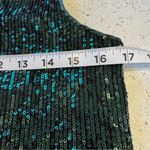 Milly  Emerald Green Sequin Tank Top Sleeveless Party Holiday Evening Small Photo 3