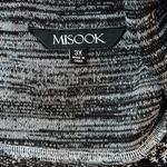 Misook  Plus Size 3X Cardigan Sweater One Button Closure Black White Floral Print Photo 2