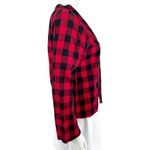 Madewell  Top Women Size XS Buffalo Plaid Flannel Checkered Tie Front Deep V Neck Photo 4