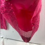 Beautiful L Barbie Look Vibrant Pink Sequins Wide Leg Stretch Pants Size L Photo 3